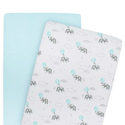 Jersey Bassinet 2 Pack Fitted Sheets