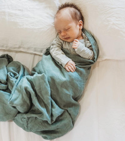 BABY SWADDLE WRAP ORGANIC BAMBOO MUSLIN