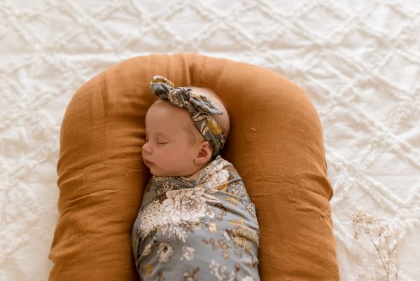Luna Bamboo Jersey Swaddle Wrap & Top Knot