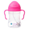 B Box Sippy Cup with Straw Pink Pomegranate