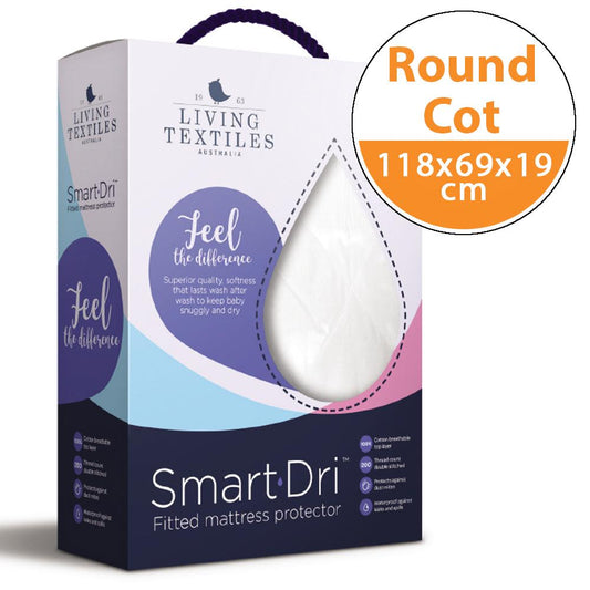 Smart Dri Waterproof Round Cot Mattress Protector