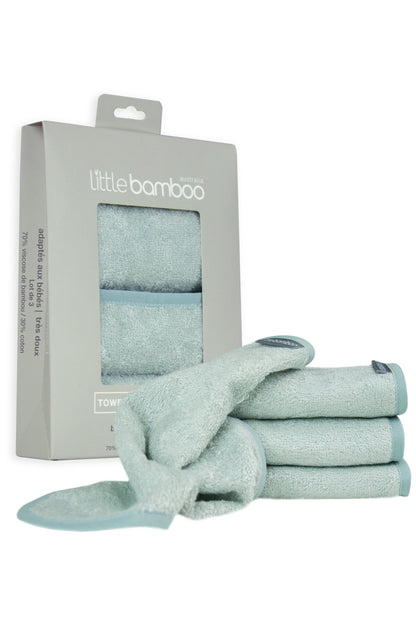 LITTLE BAMBOO TOWELLING WASHERS 3PK