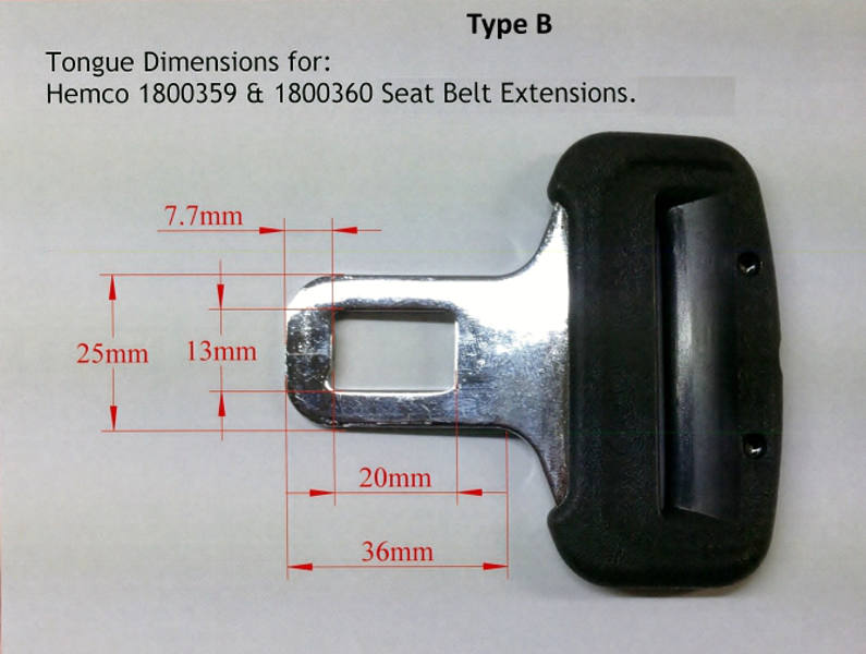 Seat belt extender 25mm buckle online
