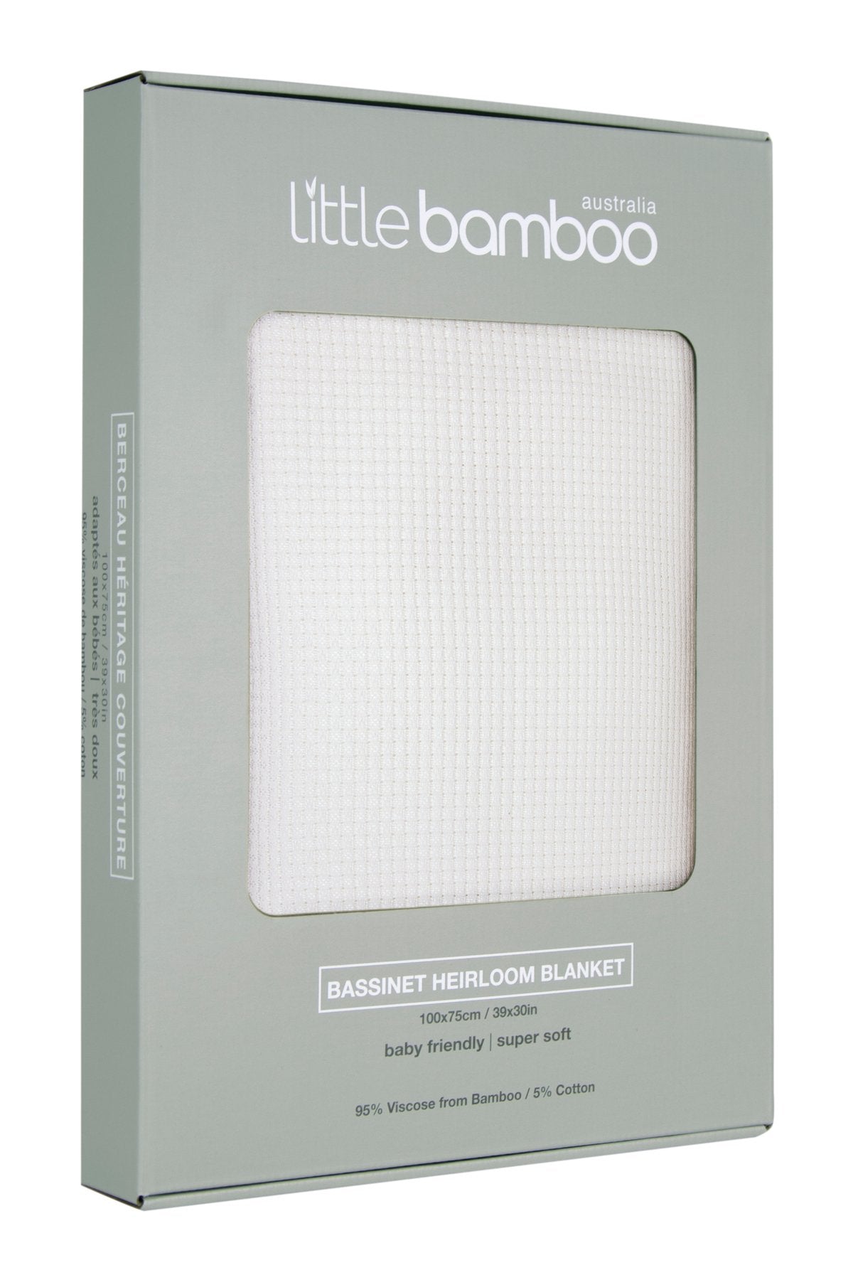 Little Bamboo Bassinet/Cradle Waffle Blanket NEW