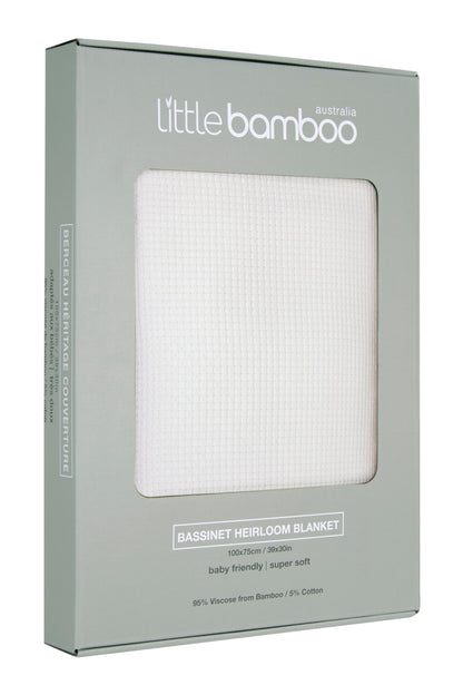 Little Bamboo Bassinet/Cradle Waffle Blanket NEW
