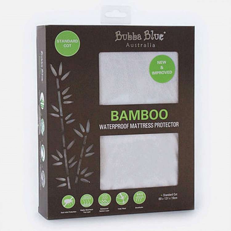 Bamboo Standard Cot Waterproof Mattress Protector