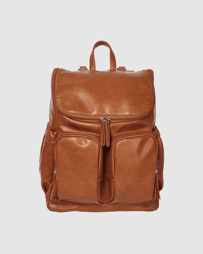 OiOi FAUX LEATHER NAPPY BACKPACK