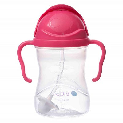 B Box Sippy Cup with Straw Raspberry