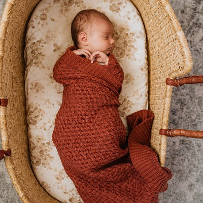 Diamond Knit Baby Blanket | Cot Sheet Set